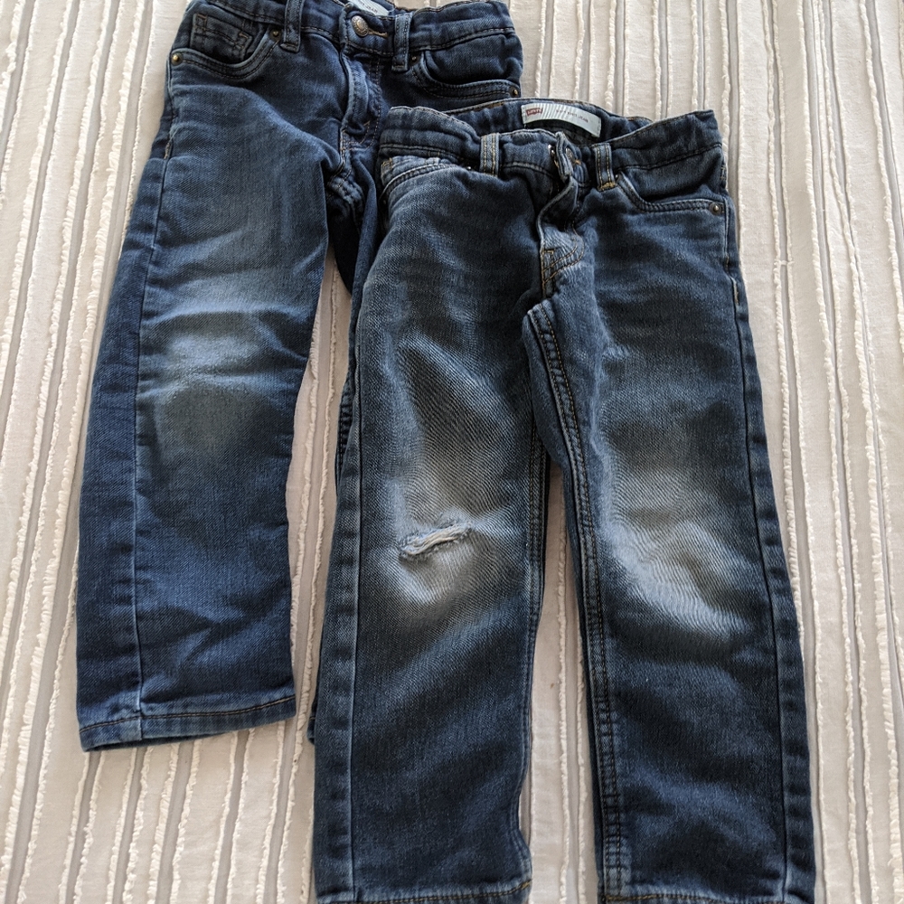 Bundle of two pairs boys 3t Levi's soft jeans